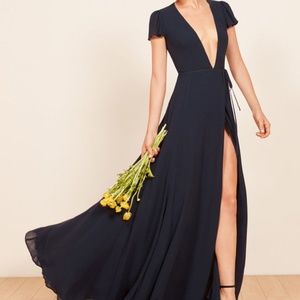 Reformation Rosey Dress in Midnight